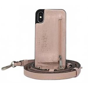 NEW HERA crossbody iphone x or xs case with strap wallet in blush